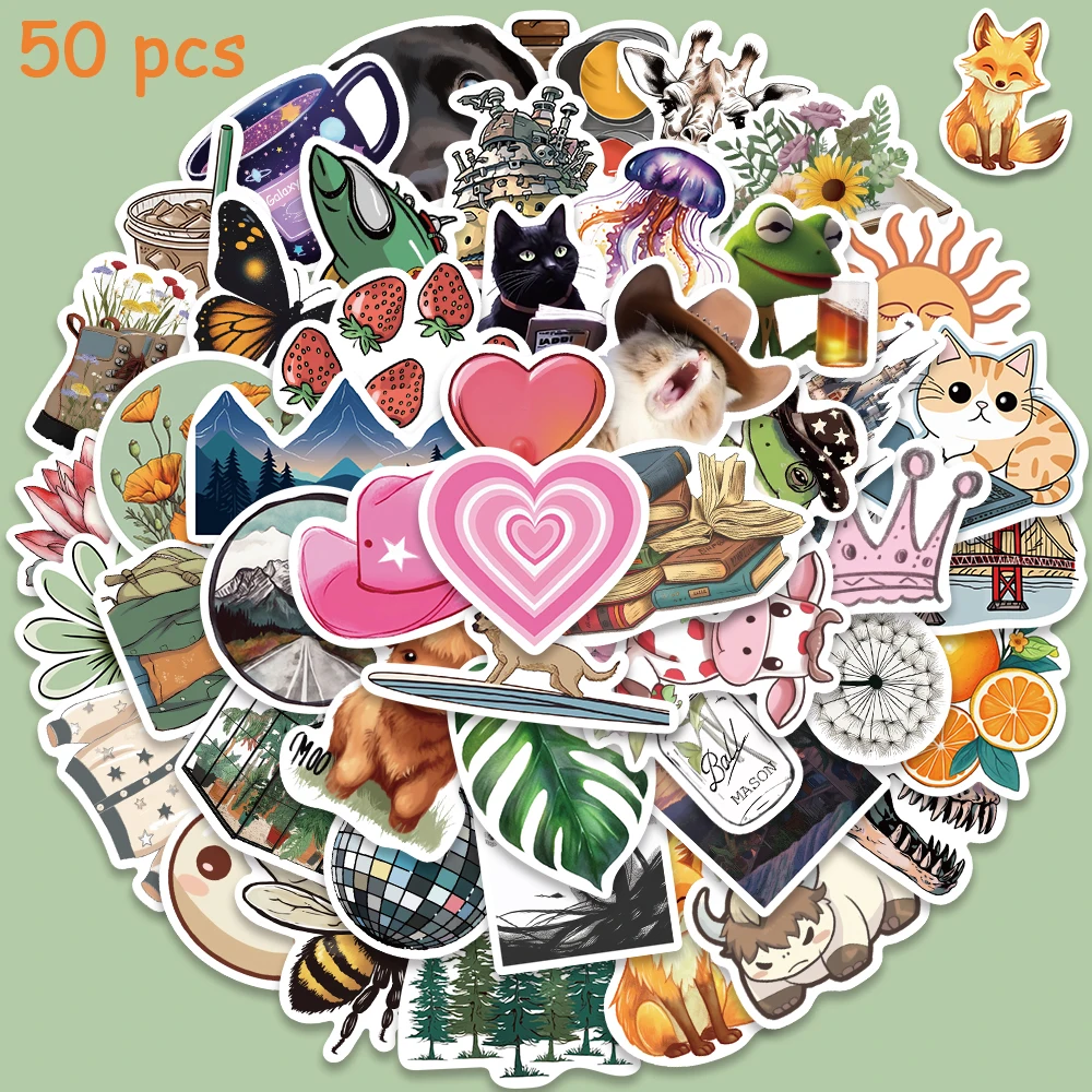 50pcs Cute Cartoon VSCO Stickers Aesthetic DIY Decals For Kids Water Bottle Laptop Suitcase Skateboard Scrapbook Stickers
50pcs Cute Cartoon VSCO Stickers Aesthetic DIY Decals For Kids Water Bottle Laptop Suitcase Skateboard Scrapbook Stickers