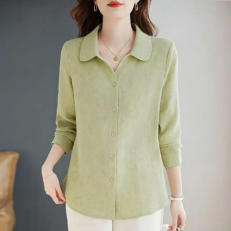 Women Cotton Linen Shirt Solid Color Long Sleeve Loose Casual Blouse
Women Cotton Linen Shirt Solid Color Long Sleeve Loose Casual Blouse
