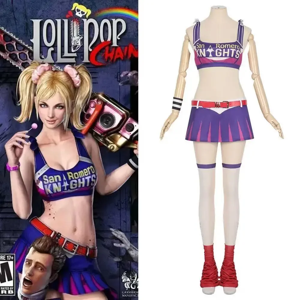 Costume de Cosplay sucette Juliet Starling, tronçonneuse, jeu d'anime pour femmes, tenue fantaisie pour dames, vêtements
Costume de Cosplay sucette Juliet Starling, tronçonneuse, jeu d'anime pour femmes, tenue fantaisie pour dames, vêtements