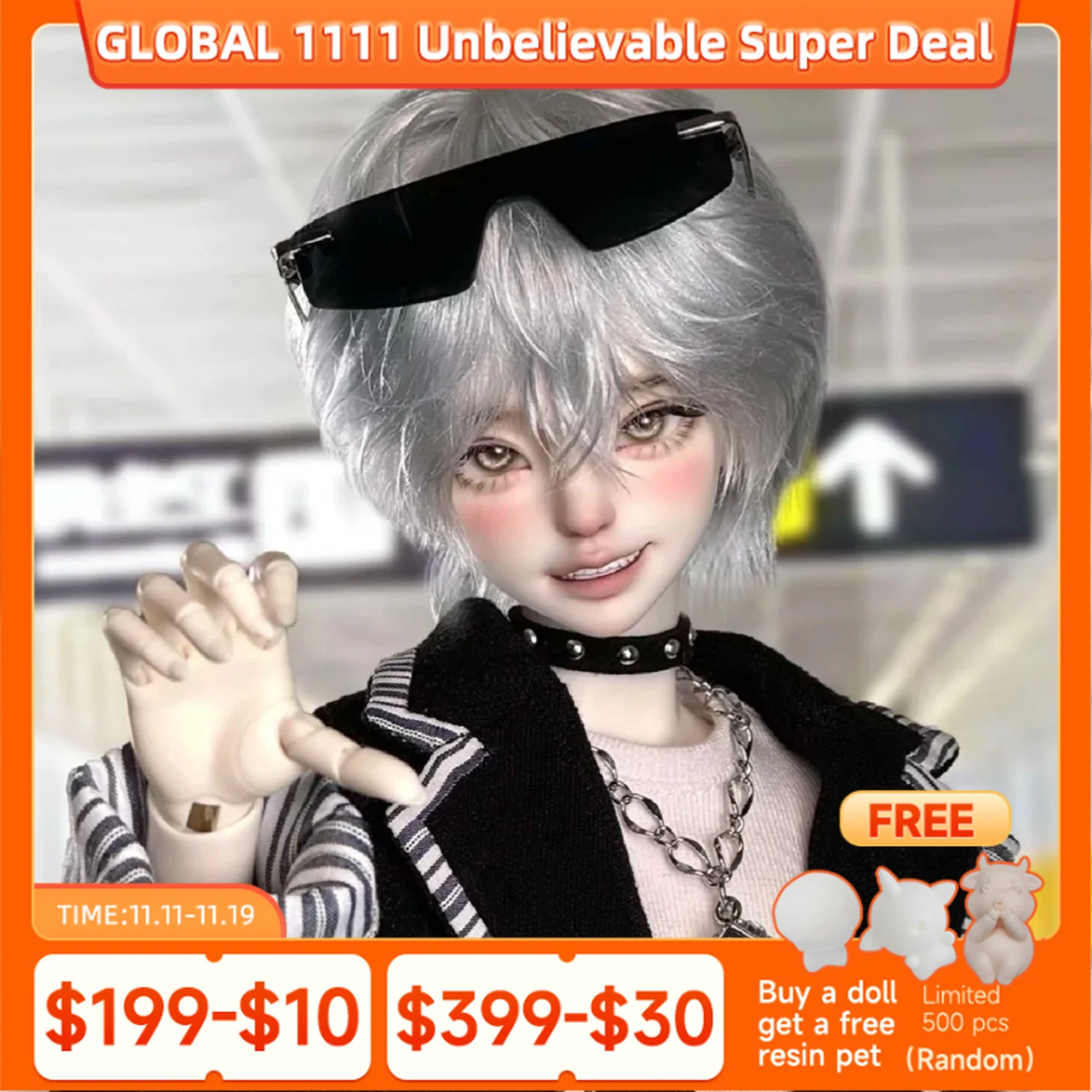 1/4 BJD Doll Male XiaoLang Open Mouth Smiling Face Head Unclothed Body Collector Art Doll Ball Jointed Doll Toy for Collector
1/4 BJD Doll Male XiaoLang Open Mouth Smiling Face Head Unclothed Body Collector Art Doll Ball Jointed Doll Toy for Collector