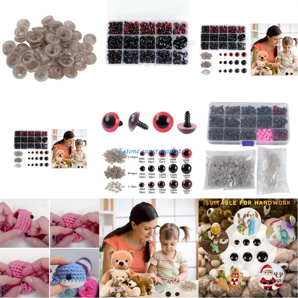 090B 462 шт. Набор пластиковых глаз для рукоделия, идеально подходящий для кукол ручной работы разных размеров
090B 462 шт. Набор пластиковых глаз для рукоделия, идеально подходящий для кукол ручной работы разных размеров