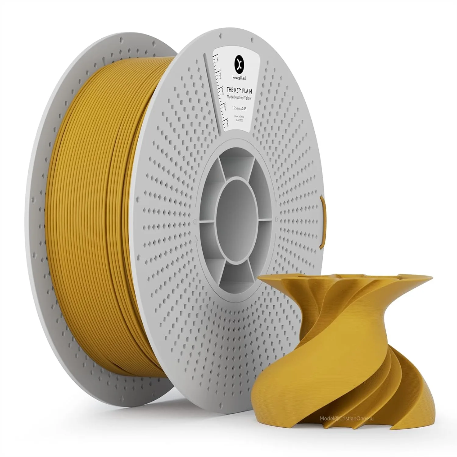 Matte Mustard Yellow PLA Filament 1.75mm 1kg Spool 2.2lbs +/-0.03mm Accuracy Tangle-Free for FDM 3D Printers
Matte Mustard Yellow PLA Filament 1.75mm 1kg Spool 2.2lbs +/-0.03mm Accuracy Tangle-Free for FDM 3D Printers