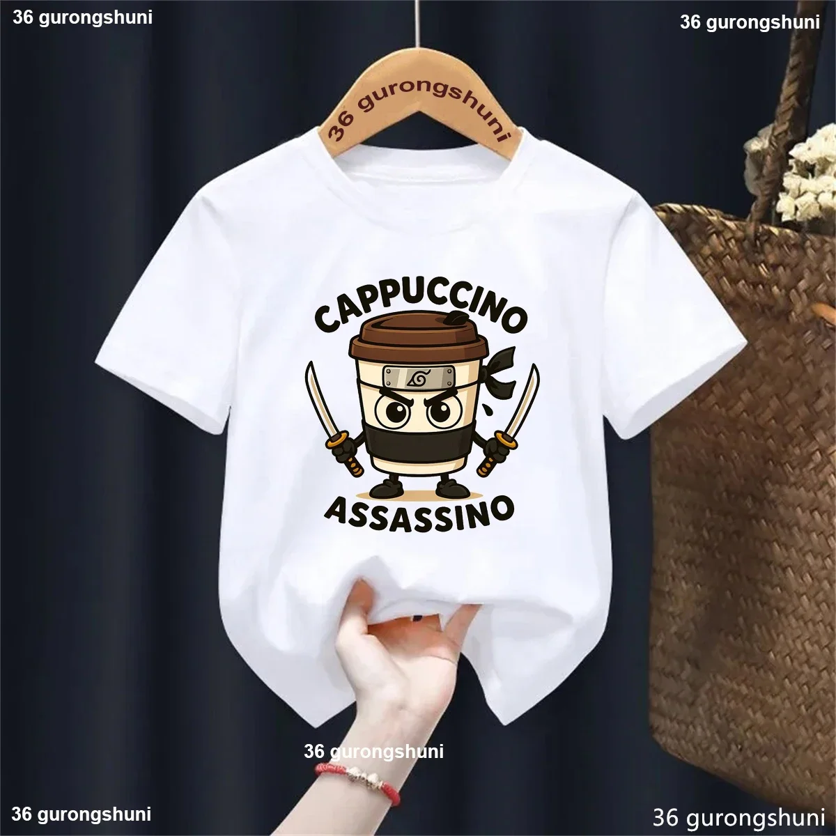Kids Clothes Italian Brainrot Cappuccino Assassino Graphic Printed T Shirt Girls/Boys Funny Japanese Ninja Tshirt Summer Tops
Kids Clothes Italian Brainrot Cappuccino Assassino Graphic Printed T Shirt Girls/Boys Funny Japanese Ninja Tshirt Summer Tops