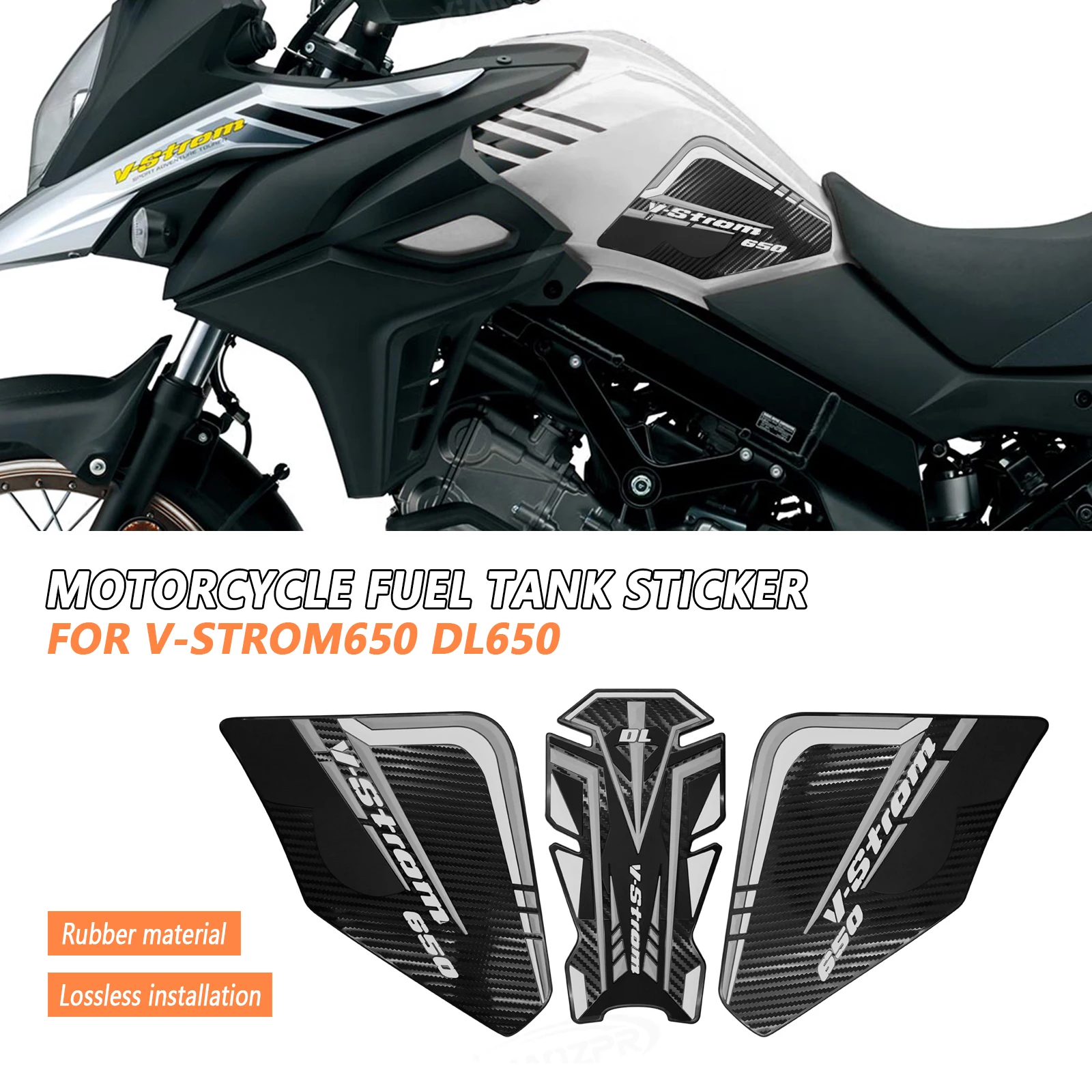 For V-strom DL650 XT Vstrom DL 650 650XT Motorcycle Rubber Tank Pad Sticker Side Tank Pad Anti Scratch Decal Non-slip Sticker
For V-strom DL650 XT Vstrom DL 650 650XT Motorcycle Rubber Tank Pad Sticker Side Tank Pad Anti Scratch Decal Non-slip Sticker