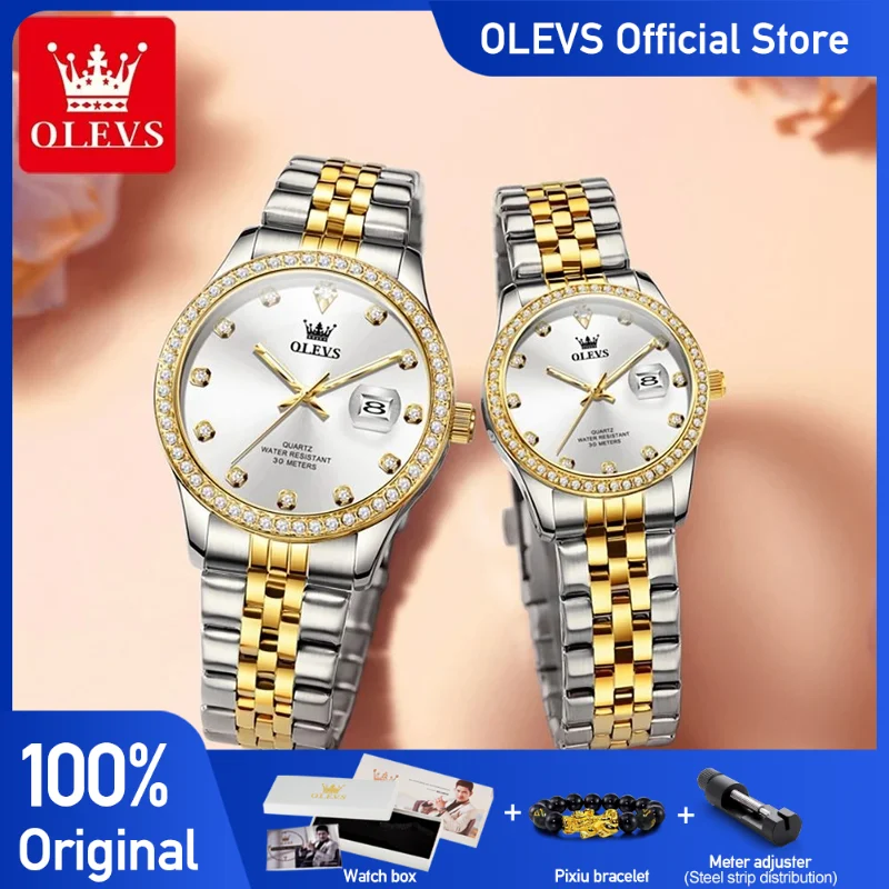OLEVS 3629 часы для пар, роскошные оригинальные простые кварцевые наручные часы, водонепроницаемые светящиеся часы с датой для пары, подарки, набор Reloj
OLEVS 3629 часы для пар, роскошные оригинальные простые кварцевые наручные часы, водонепроницаемые светящиеся часы с датой для пары, подарки, набор Reloj