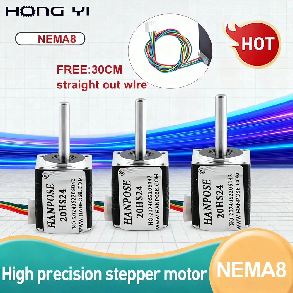 3 шт. для 3D-принтера, мониторное оборудование, двигатель серии 20, шаговый двигатель Nema8, 24 мм, 0,8 А, 1,8 градуса, 12 м Нм (20HS24), шаговый двигатель
3 шт. для 3D-принтера, мониторное оборудование, двигатель серии 20, шаговый двигатель Nema8, 24 мм, 0,8 А, 1,8 градуса, 12 м Нм (20HS24), шаговый двигатель