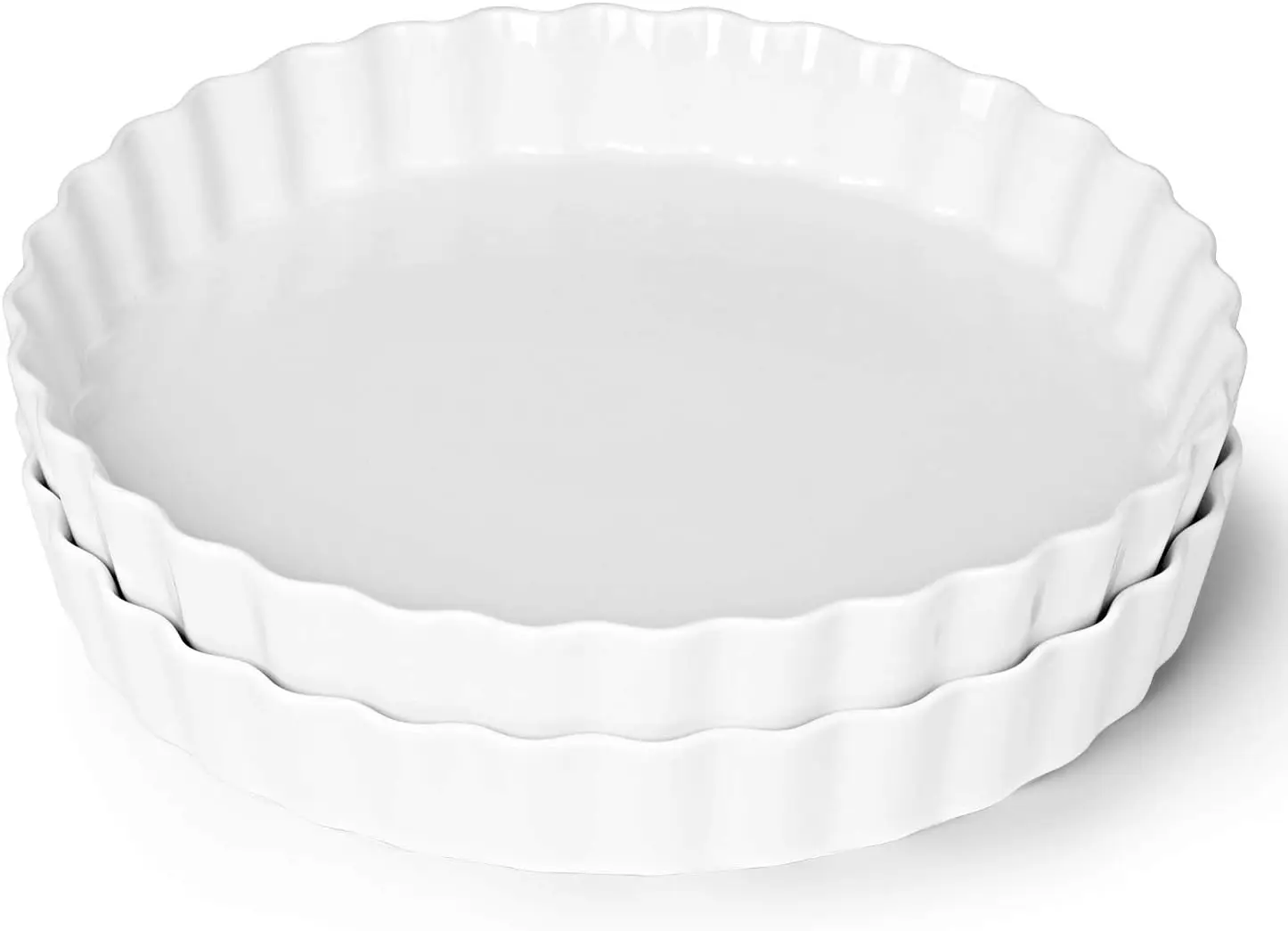 Pie Pans 11 Inches Ceramic Quiche Pans, Round Pie Tins for Baking,Oven Safe, Set of 2 (White)
Pie Pans 11 Inches Ceramic Quiche Pans, Round Pie Tins for Baking,Oven Safe, Set of 2 (White)