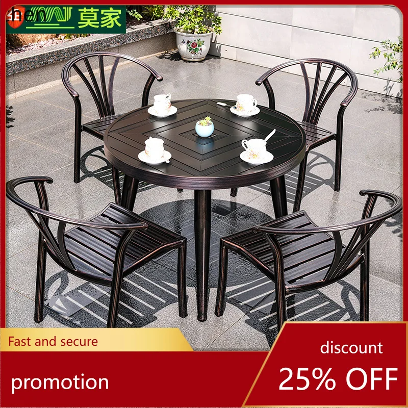 HT outdoor cast aluminum table and chair combination garden open-air roof chair leisure balcony aluminum alloy outdoor table
HT outdoor cast aluminum table and chair combination garden open-air roof chair leisure balcony aluminum alloy outdoor table