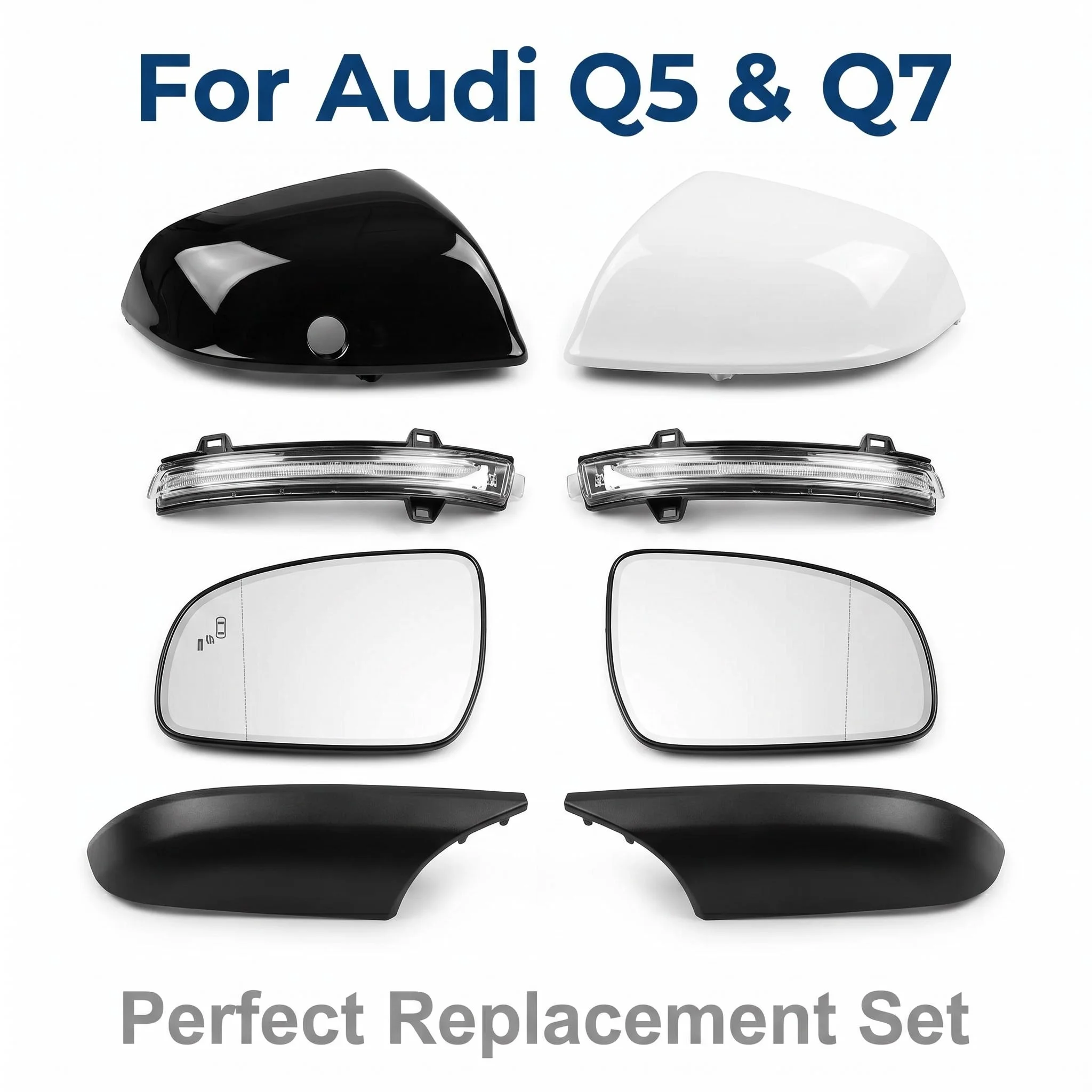 For Audi Q5 2009 - 2018 Q7 2010-2015 Auto Left Right Mirror Bottom Lower Holder Cover Colors Mirror Shell+Glass+Turn Signal
For Audi Q5 2009 - 2018 Q7 2010-2015 Auto Left Right Mirror Bottom Lower Holder Cover Colors Mirror Shell+Glass+Turn Signal