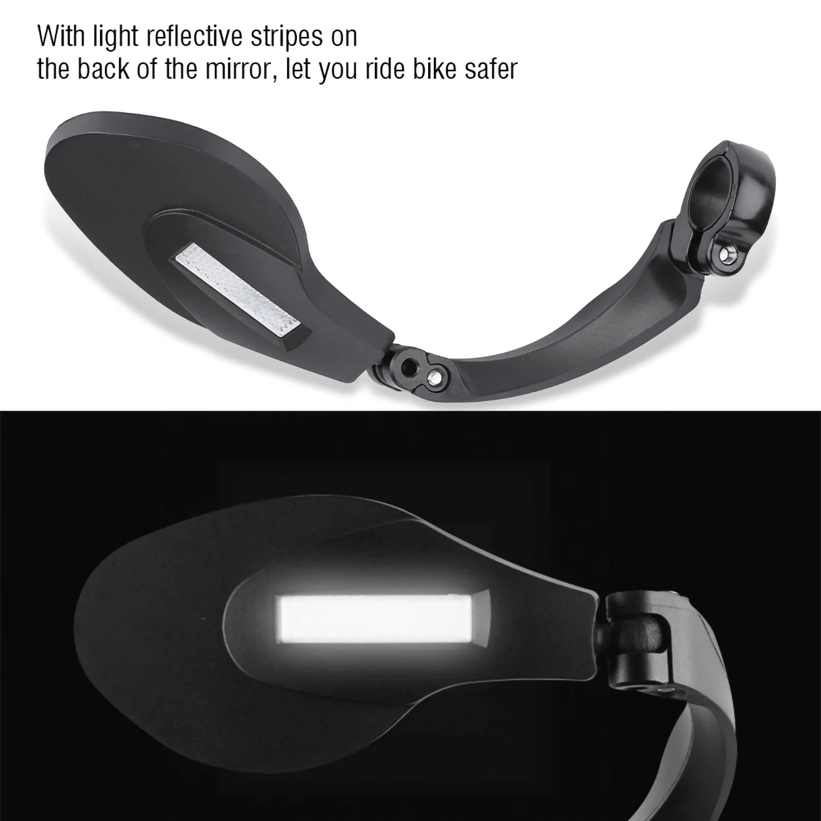 1Pc Foldable Mirror Bike Rear View Mirror 360° Adjustable Anti‑Break Glass Mirror with Reflective Strip for 22.2mm Handlebar
1Pc Foldable Mirror Bike Rear View Mirror 360° Adjustable Anti‑Break Glass Mirror with Reflective Strip for 22.2mm Handlebar