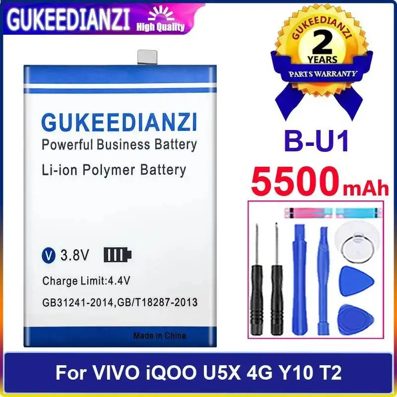 For Vivo Iqoo U5X 4G Y10 T2 Premium Replacement Long-Lasting Performance B-U1 Mobile Phone Battery 5500Mah
For Vivo Iqoo U5X 4G Y10 T2 Premium Replacement Long-Lasting Performance B-U1 Mobile Phone Battery 5500Mah
