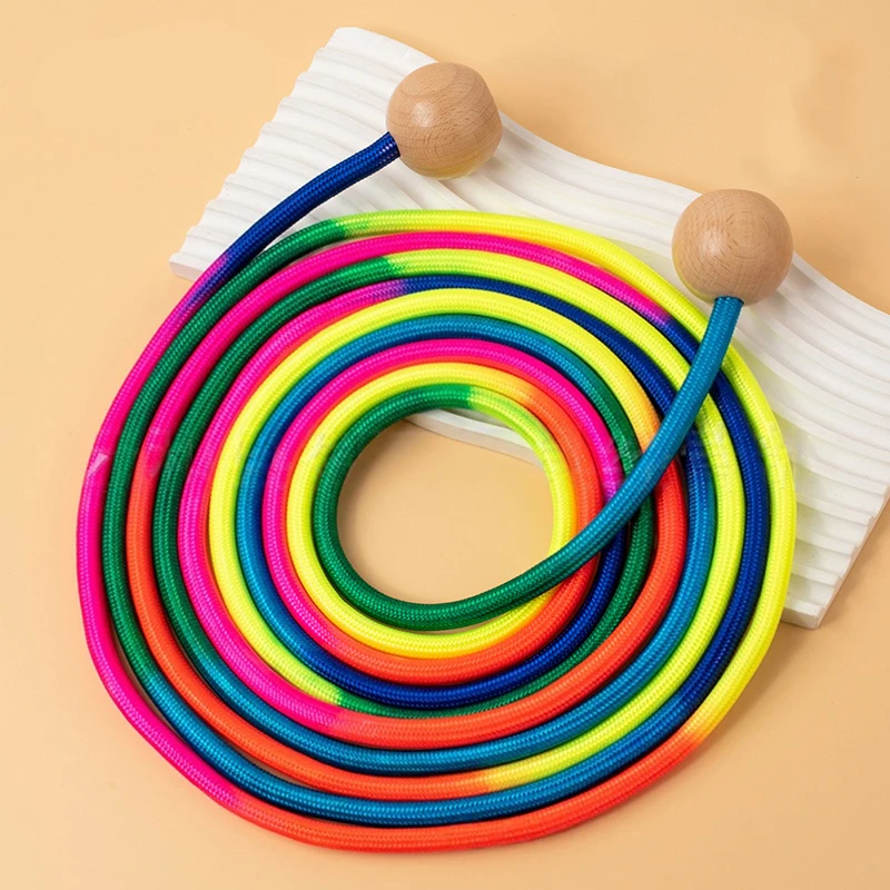 5m Rainbow Skipping Rope Wooden Handle Long Multiplayer Group Jump Rope Adjustable Length for Kids Adults Outdoor Sports
5m Rainbow Skipping Rope Wooden Handle Long Multiplayer Group Jump Rope Adjustable Length for Kids Adults Outdoor Sports