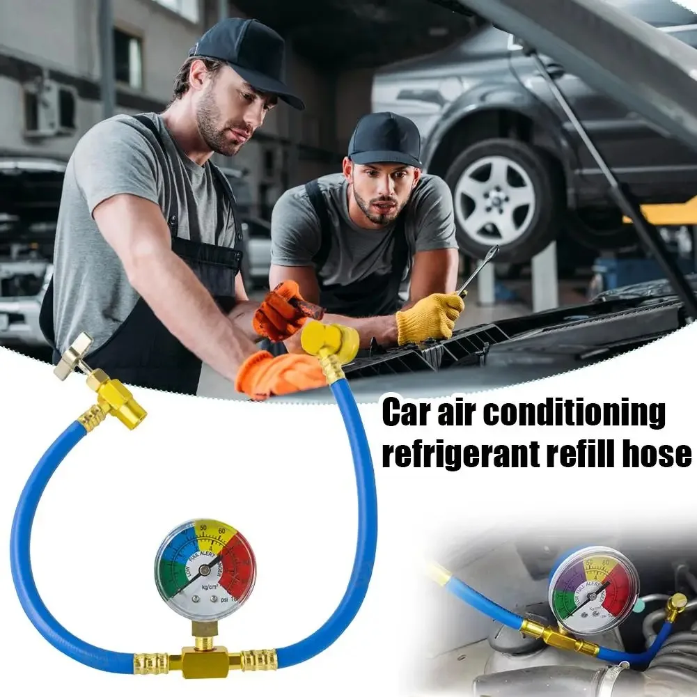 R134a Car AC Refrigeration Air Conditioning Recharge Hose Pressure Gauge Side Quick Coupler Freon R134a Filling Kit Adapter
R134a Car AC Refrigeration Air Conditioning Recharge Hose Pressure Gauge Side Quick Coupler Freon R134a Filling Kit Adapter