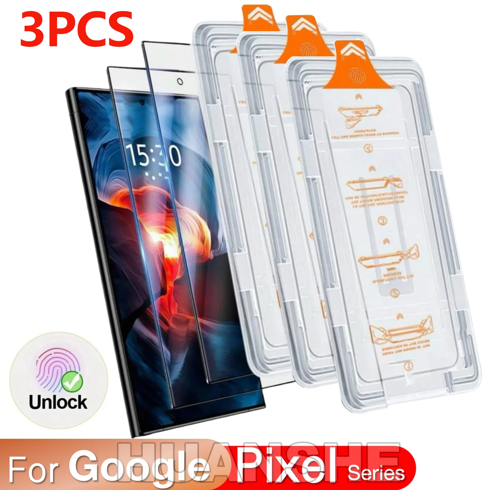 3PCS Fingerprint No Dust Kit Tempered Glass Screen Protector for Google Pixel 10 Pro XL 10 9 Pro XL 9a 9 8A 8 7a 7 5G
3PCS Fingerprint No Dust Kit Tempered Glass Screen Protector for Google Pixel 10 Pro XL 10 9 Pro XL 9a 9 8A 8 7a 7 5G