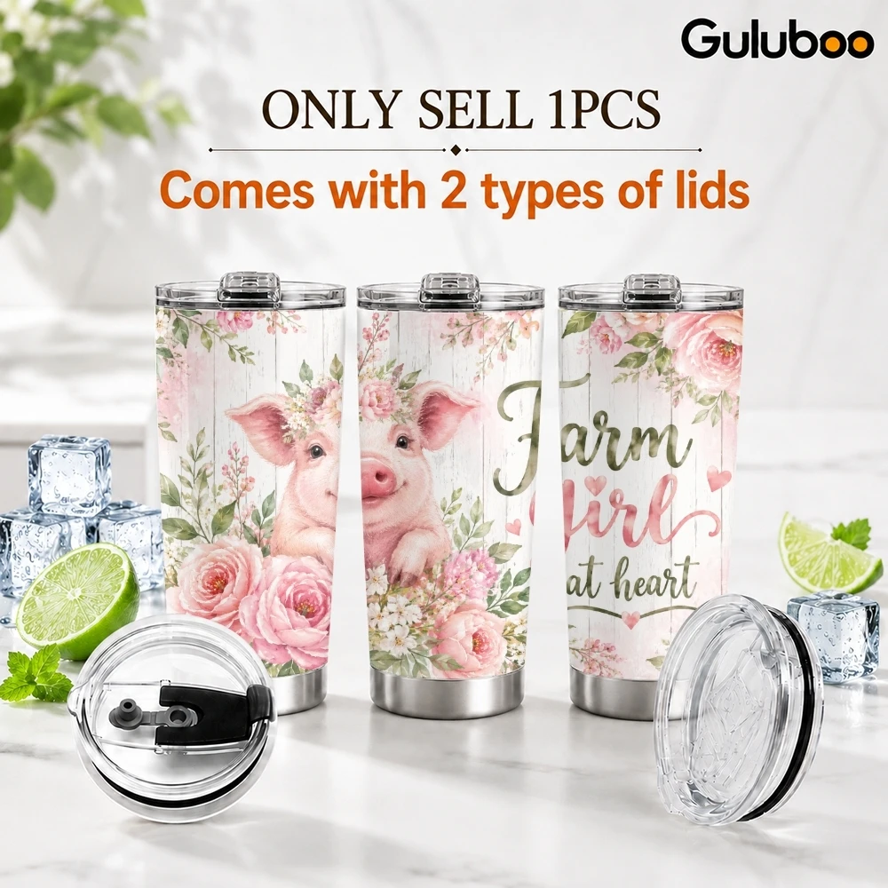 Just A Girl Who Loves Pigs Vacuum Flasks 20oz Insulated Coffee Tumbler with 2 Lids Reusable Straw Wall Stainless Steel Cup
Just A Girl Who Loves Pigs Vacuum Flasks 20oz Insulated Coffee Tumbler with 2 Lids Reusable Straw Wall Stainless Steel Cup