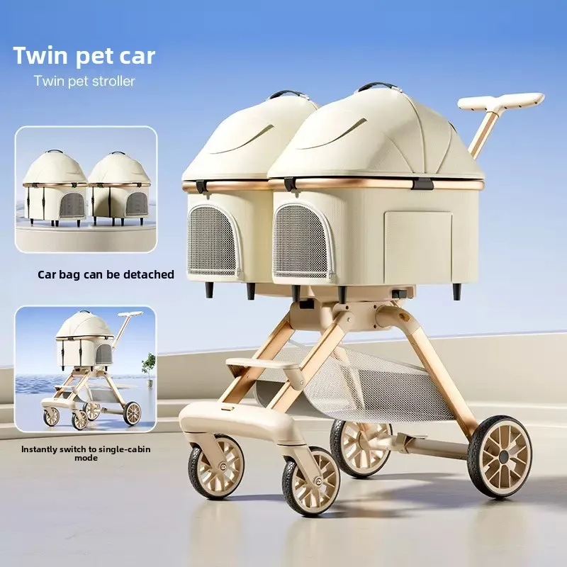 Detachable Twin Pet Stroller Lightweight One Click Folding Fashion Stylish Stroller For Cats And Dogs Outdoor Travel
Detachable Twin Pet Stroller Lightweight One Click Folding Fashion Stylish Stroller For Cats And Dogs Outdoor Travel