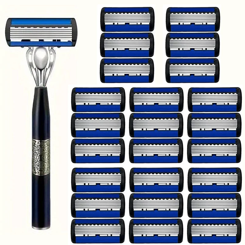 Men 6Manual multi-layer razor with durable stainless steel blades, portable shaving tool(1Handle+3/6/12/36Six-layer blade)
Men 6Manual multi-layer razor with durable stainless steel blades, portable shaving tool(1Handle+3/6/12/36Six-layer blade)