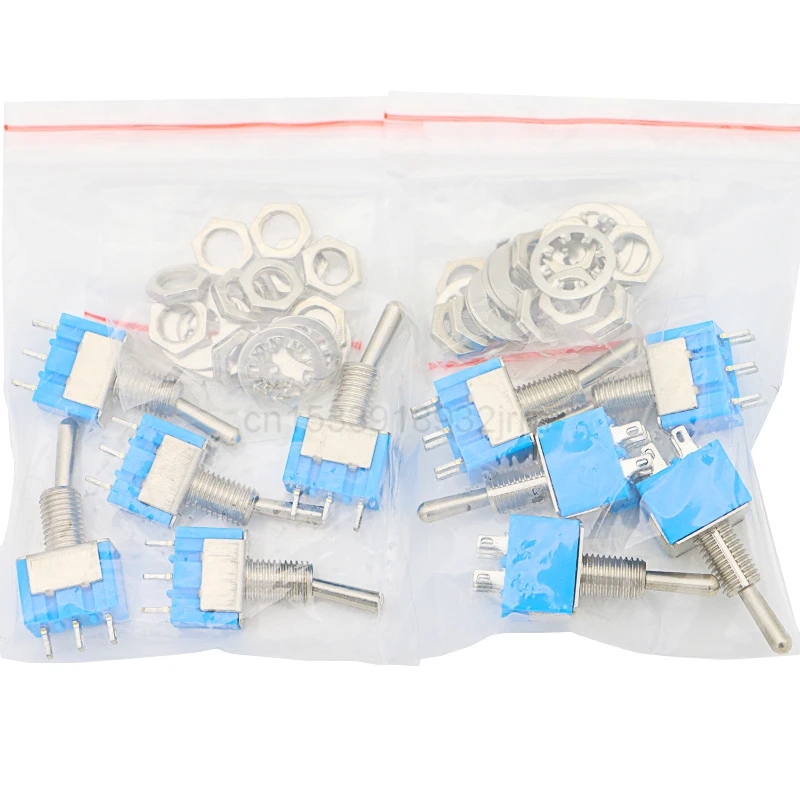 5Pcs MTS-102/101/103/202/203 Light Blue Toggle Switch ON-OFF-ON /ON-OFF 3Pin 6Pin 3 Position Latching AC 125V/6A Waterproof Cap
5Pcs MTS-102/101/103/202/203 Light Blue Toggle Switch ON-OFF-ON /ON-OFF 3Pin 6Pin 3 Position Latching AC 125V/6A Waterproof Cap