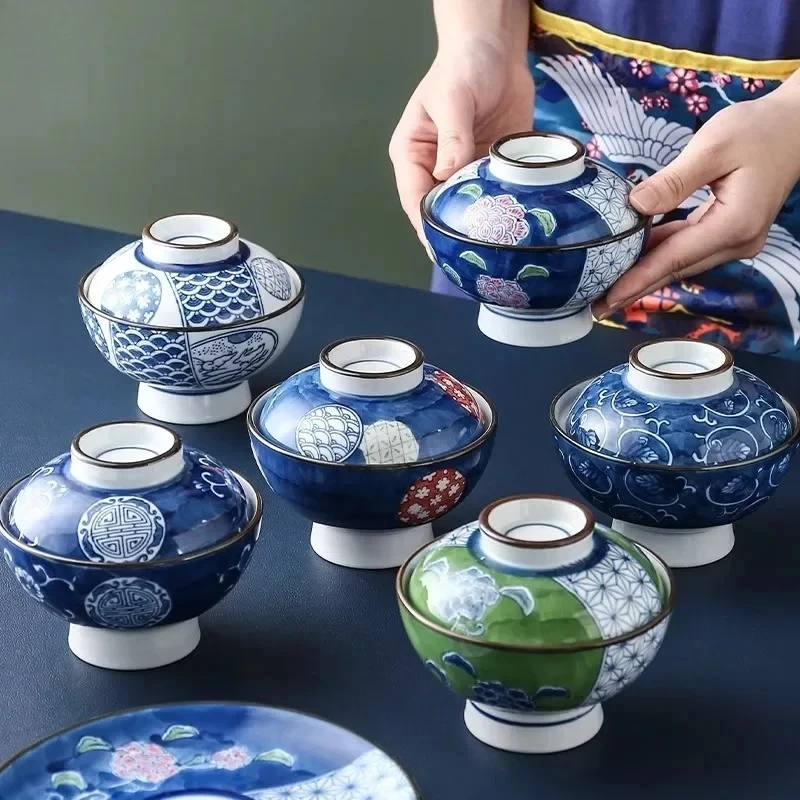 Hand Drawn Blue and White Ceramic Bowl with Lid Soup Bowl Dessert Snack Bowl Steamed Egg Bowls Restaurant Specialty Tableware
Hand Drawn Blue and White Ceramic Bowl with Lid Soup Bowl Dessert Snack Bowl Steamed Egg Bowls Restaurant Specialty Tableware