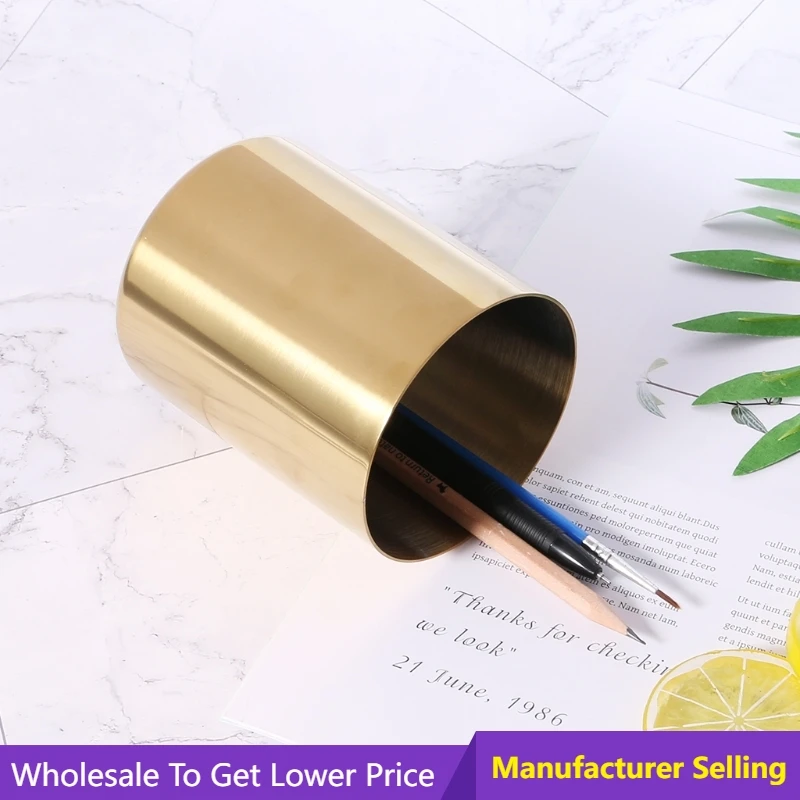 Gold Pen Cup Stainless Steel Pen Holder Office Pencil Holder Desk Organizer Souvenir Pencil Cup Home Desk Stationery Decor
Gold Pen Cup Stainless Steel Pen Holder Office Pencil Holder Desk Organizer Souvenir Pencil Cup Home Desk Stationery Decor