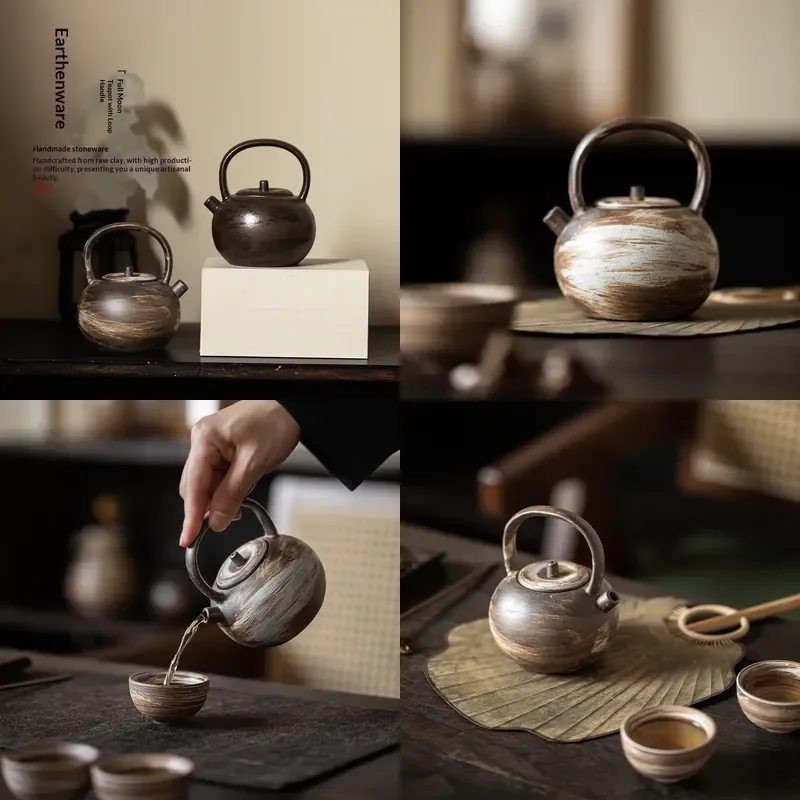 【CHIMU HOME】 Handmade Stoneware Light Retro Full Moon Beam Pot for Japanese Style Simple Powder Lead Kung Fu Single
【CHIMU HOME】 Handmade Stoneware Light Retro Full Moon Beam Pot for Japanese Style Simple Powder Lead Kung Fu Single