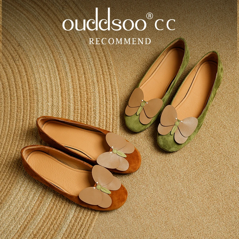 Ods Drestrive 2025 Sweet Women's Flat Shoes Sheep Suede Butterfly Knot Round Toe Low Heels Top Quality Spring Casual Shoes
Ods Drestrive 2025 Sweet Women's Flat Shoes Sheep Suede Butterfly Knot Round Toe Low Heels Top Quality Spring Casual Shoes