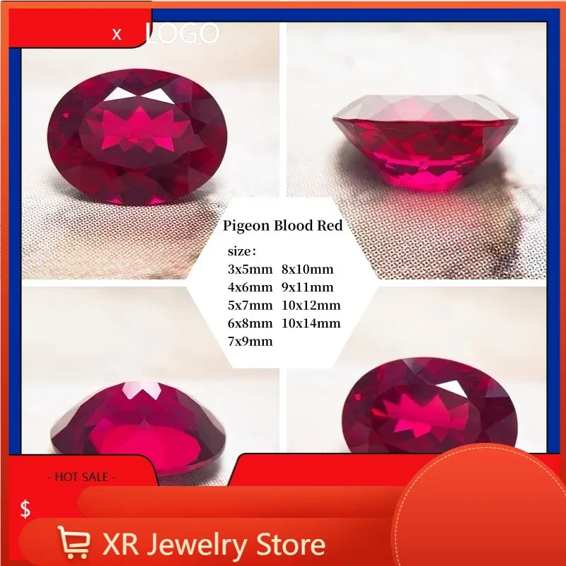 Lab Grown Ruby Oval Cut Pigeon Blood Red Color for Diy Jewelry Charms Making Necklace Rings Selectable AGL Certificate
Lab Grown Ruby Oval Cut Pigeon Blood Red Color for Diy Jewelry Charms Making Necklace Rings Selectable AGL Certificate