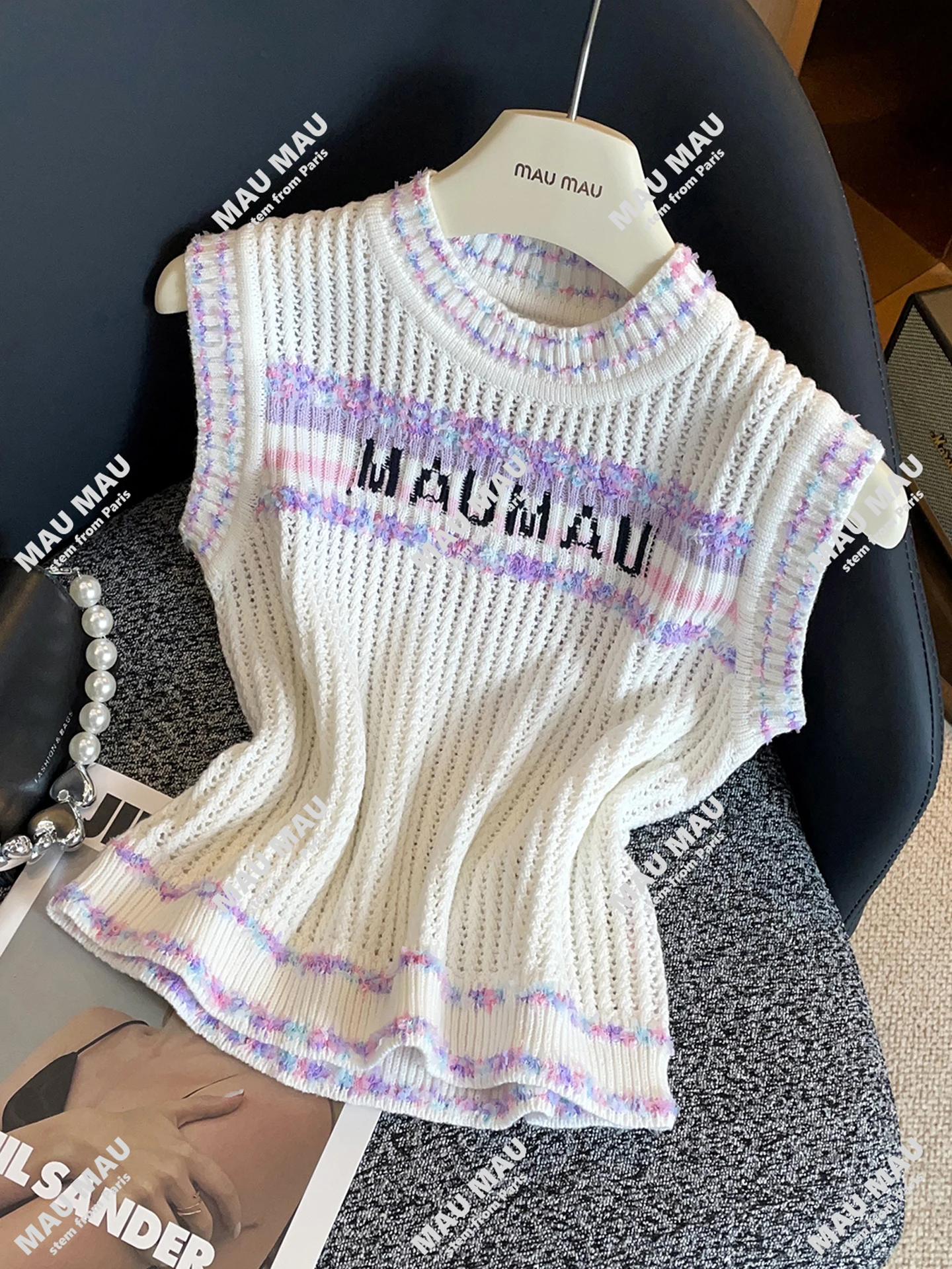 Sweet Soft Sle Hollow out Knitted Vest Top for Women round Ne H pe Casual Wear ort Length Flat Knit Fabric
Sweet Soft Sle Hollow out Knitted Vest Top for Women round Ne H pe Casual Wear ort Length Flat Knit Fabric