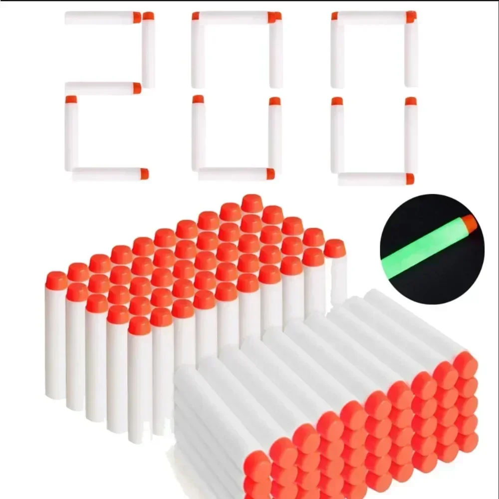 W100 шт. для пулей EVA 7,2 см, белая светящаяся мягкая пуля с полой головкой для игрушечного пистолета, аксессуары для бластеров
W100 шт. для пулей EVA 7,2 см, белая светящаяся мягкая пуля с полой головкой для игрушечного пистолета, аксессуары для бластеров