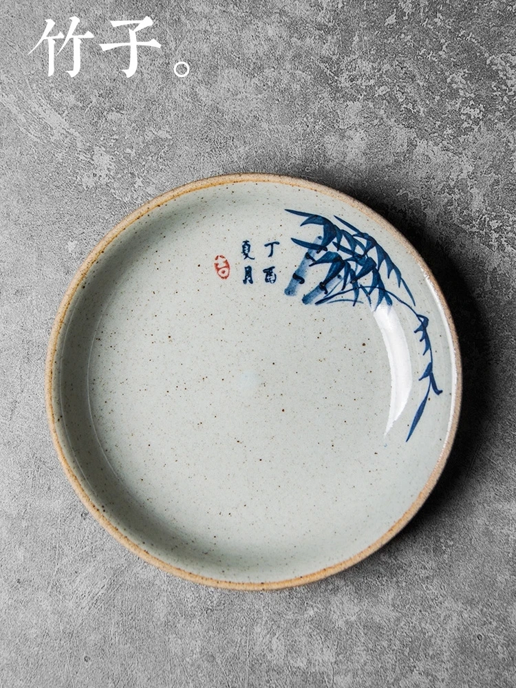 Hand Painted Ceramic Tea Plate Handmade Blue And White Fruit Snack Dim Sum Dried Tray Pot Holder Mat
Hand Painted Ceramic Tea Plate Handmade Blue And White Fruit Snack Dim Sum Dried Tray Pot Holder Mat
