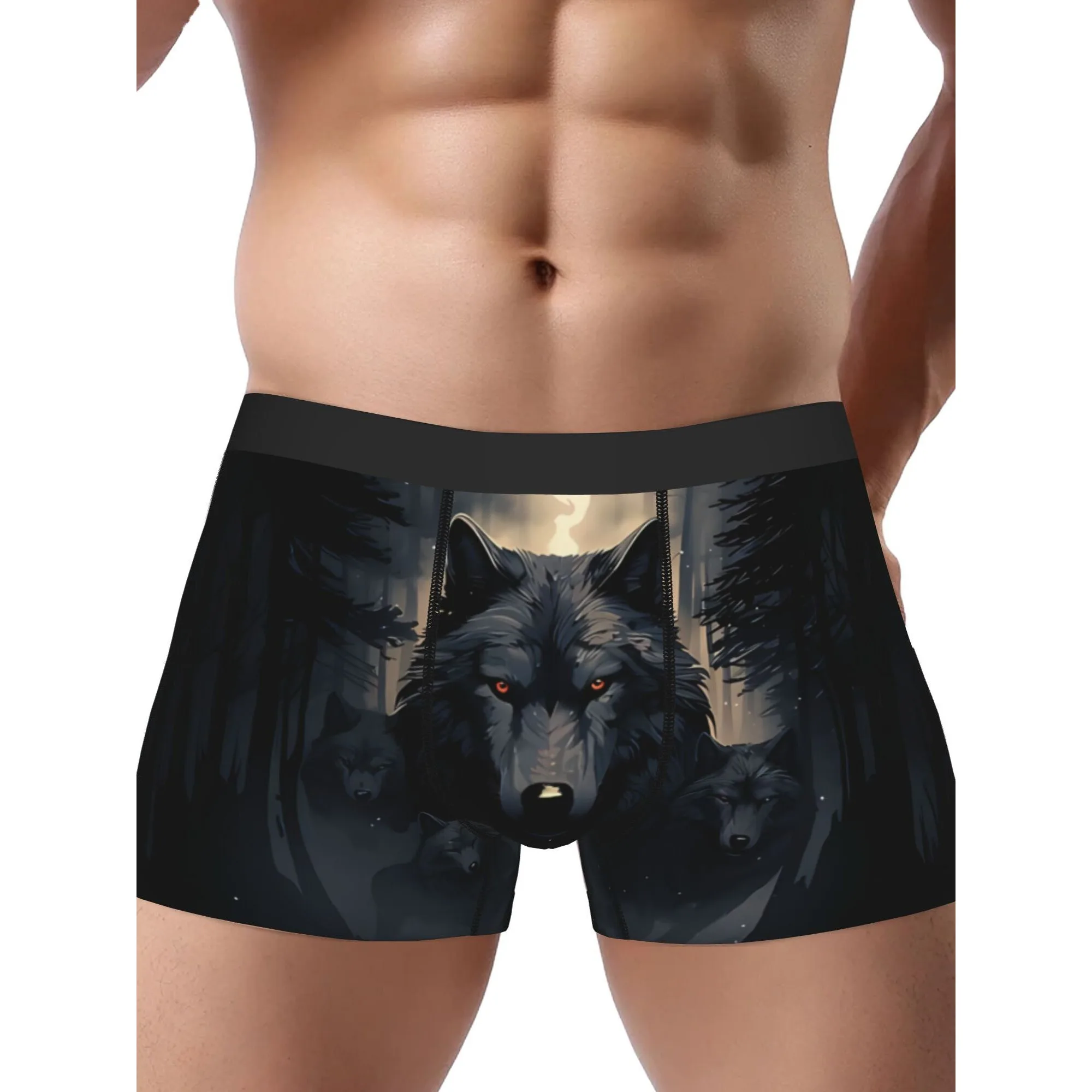 Wild Wolf Graphic Boxer Briefs Black with Red Wolf Design Comfort Fit for Casual Wear Novelty Underwear Comfortable Underwear
Wild Wolf Graphic Boxer Briefs Black with Red Wolf Design Comfort Fit for Casual Wear Novelty Underwear Comfortable Underwear
