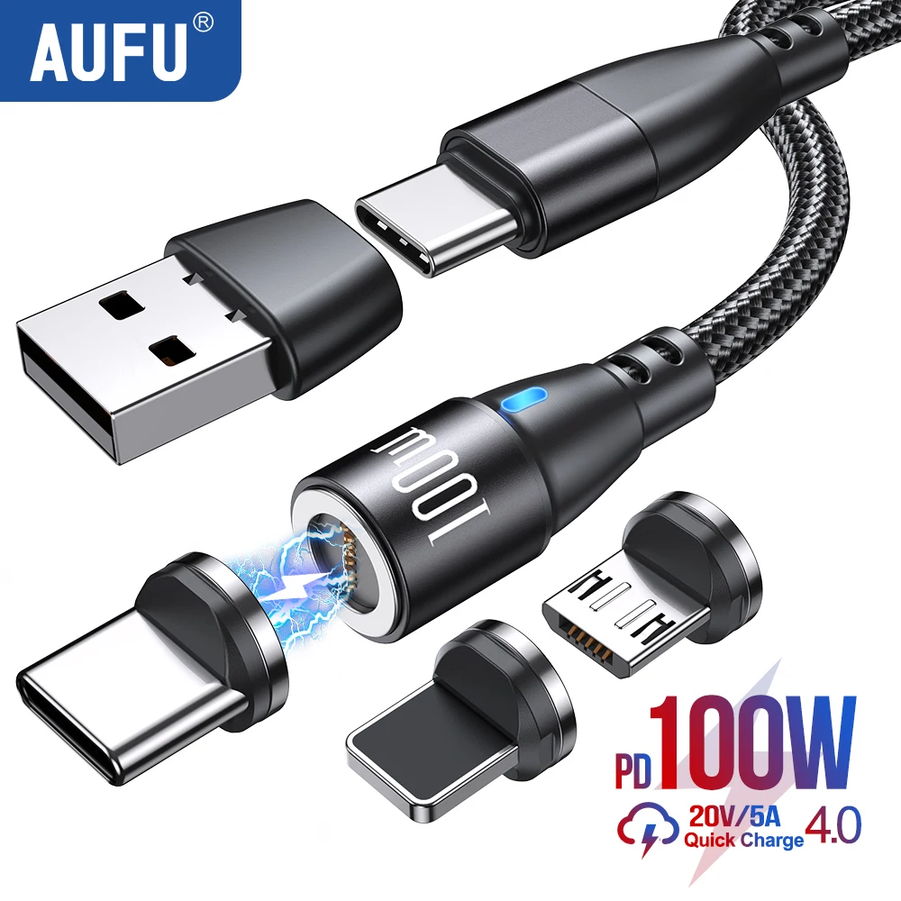 AUFU 100W Magnetic USB Type C Cable Micro USB Fast Charging Charger Cord 5A TypeC Cable For iPhone 15 14 Macbook Samsung Laptop
AUFU 100W Magnetic USB Type C Cable Micro USB Fast Charging Charger Cord 5A TypeC Cable For iPhone 15 14 Macbook Samsung Laptop
