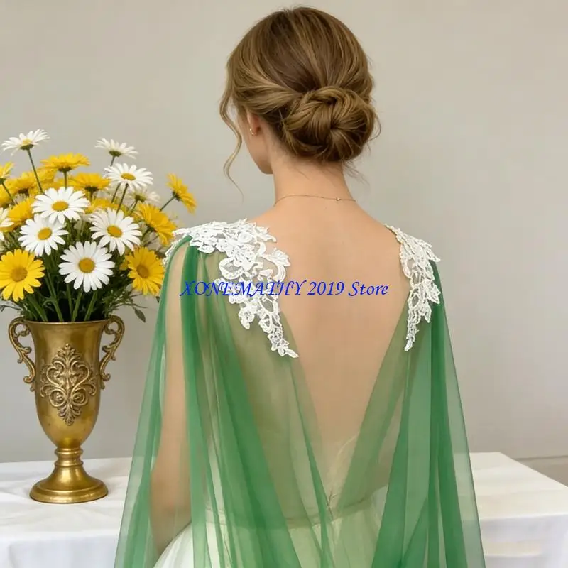 F42F Lace Embellished Detachable Bridal Capelet Accessory For Weddings Event
F42F Lace Embellished Detachable Bridal Capelet Accessory For Weddings Event
