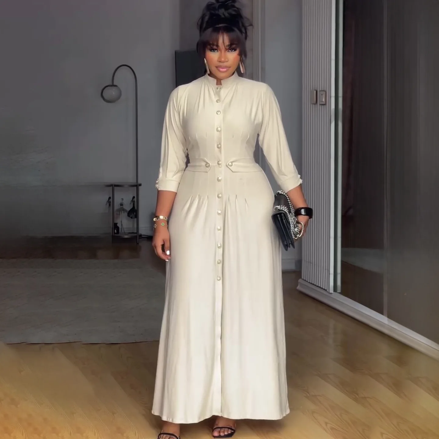 Длинное женское платье А-силуэта с высокой талией, в стиле Y2K, уличная мода, с длинным рукавом, воротником-стойкой, элегантное, для вечеринок, ночных мероприятий и работы, Весна 2026
Длинное женское платье А-силуэта с высокой талией, в стиле Y2K, уличная мода, с длинным рукавом, воротником-стойкой, элегантное, для вечеринок, ночных мероприятий и работы, Весна 2026