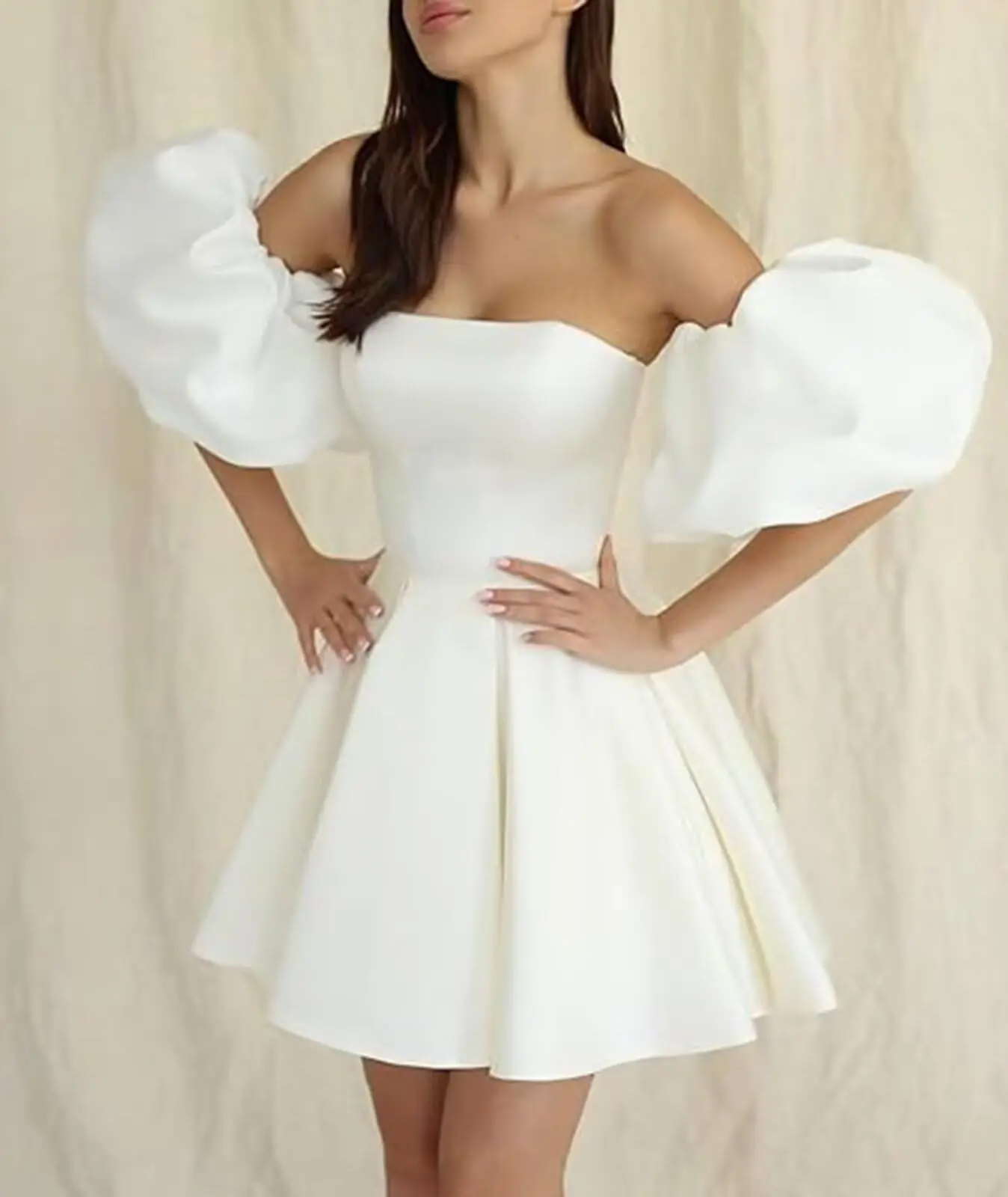 Women's Short Wedding Dresses for Bride Satin Mini Formal Dress A Line Corset Engagement Dress for Women
Women's Short Wedding Dresses for Bride Satin Mini Formal Dress A Line Corset Engagement Dress for Women