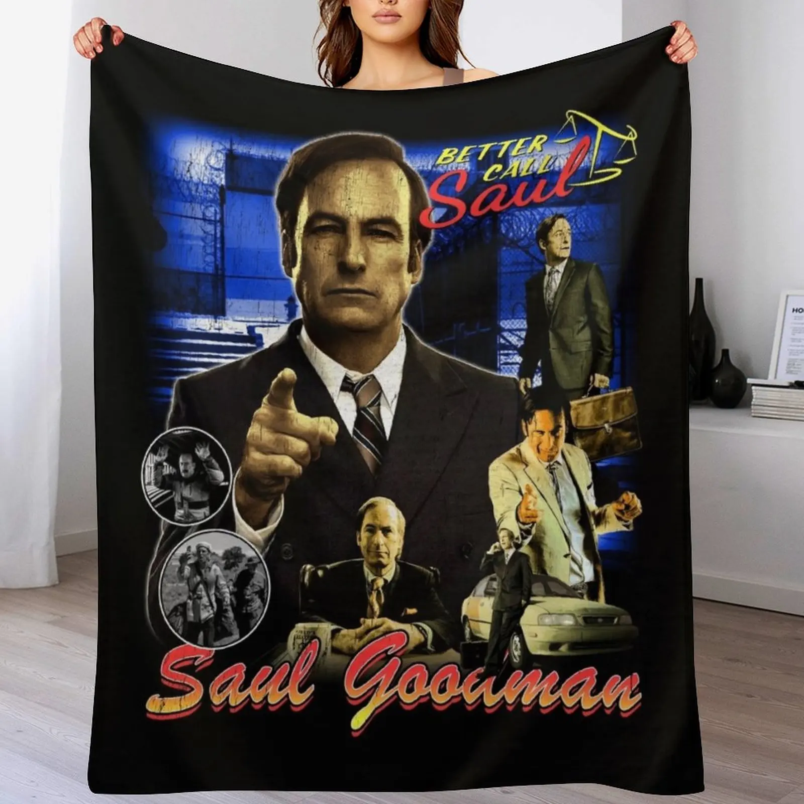 Saul goodman vintage 90s bootleg design Throw Blanket Foldable Soft Warm Blanket for Outdoor Use
Saul goodman vintage 90s bootleg design Throw Blanket Foldable Soft Warm Blanket for Outdoor Use