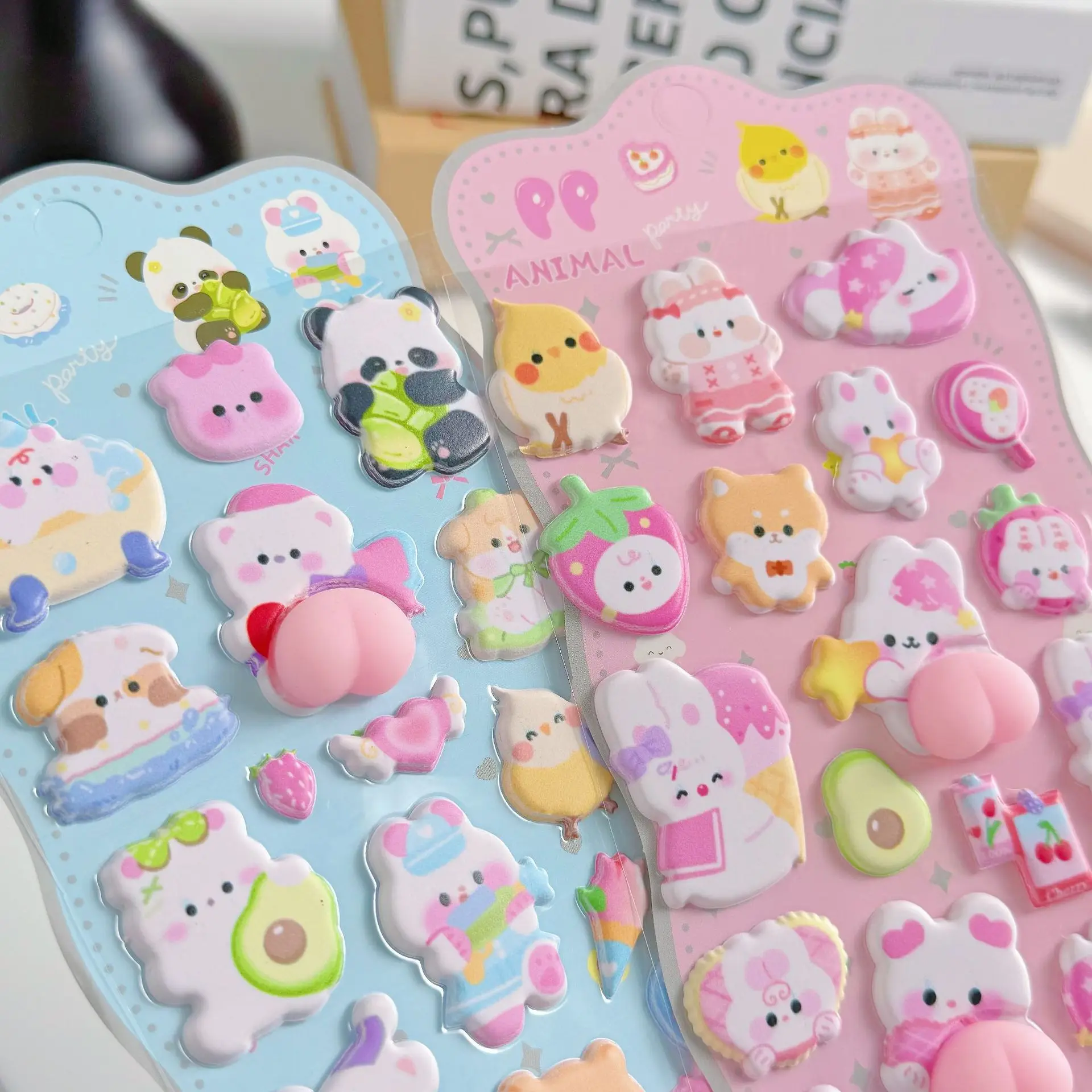 4/8 sheet 3D Soft Cute Butt Stickers Pinch Animal Cute Rabbit Bear Handmade Decoration Children's Stickers Phone Case Stickers
4/8 sheet 3D Soft Cute Butt Stickers Pinch Animal Cute Rabbit Bear Handmade Decoration Children's Stickers Phone Case Stickers