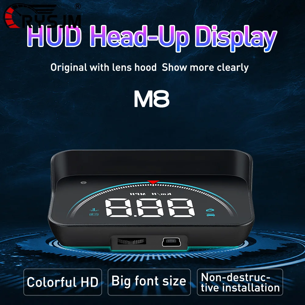 M8 HUD OBD Car Head Up Display OBD2 Speed RPM Voltage Windshield Gauge With Overspeed / Fault Alarm Car Electronic Accessories
M8 HUD OBD Car Head Up Display OBD2 Speed RPM Voltage Windshield Gauge With Overspeed / Fault Alarm Car Electronic Accessories