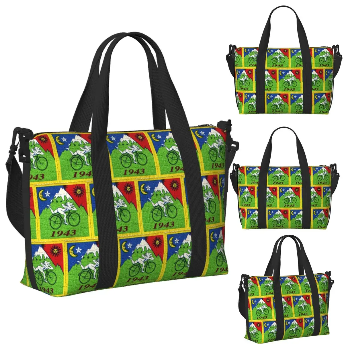 Bicycle Day Lsd Blotter Art Tab Beach Travel Bag Large Capacity Tote Bags for Gym Sport Women Shopping Duffle Shoulder Bag
Bicycle Day Lsd Blotter Art Tab Beach Travel Bag Large Capacity Tote Bags for Gym Sport Women Shopping Duffle Shoulder Bag