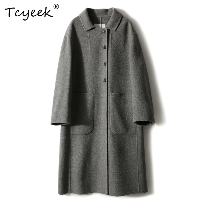 Tcyeek-100%Sheep Wool, Coat For Women 2024, Double Sided Woolen, Elegant OL Long Jackets, Autumn Winter Outerwears C49021QM
Tcyeek-100%Sheep Wool, Coat For Women 2024, Double Sided Woolen, Elegant OL Long Jackets, Autumn Winter Outerwears C49021QM