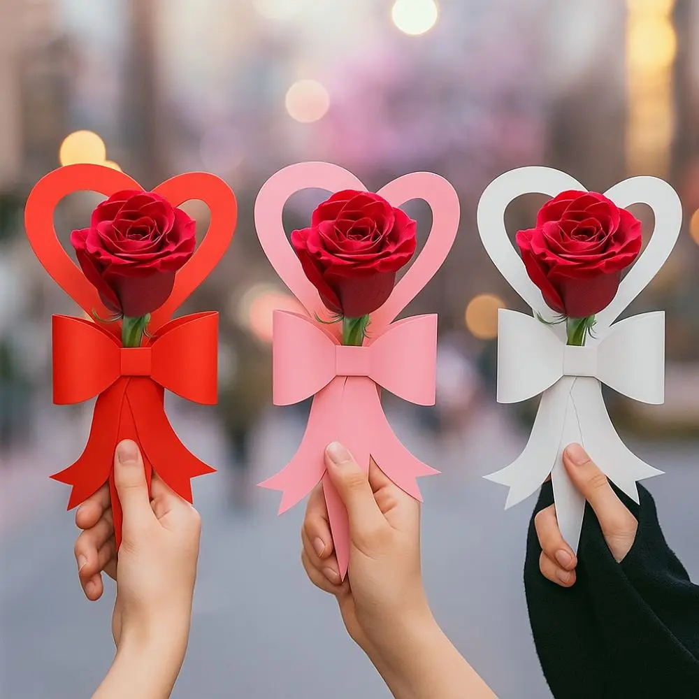 Handheld Flower Packaging Box Paper Bowknot Romantic Rose Flower Box Decorative Portable Bouquet Gift Box Valentine's Day
Handheld Flower Packaging Box Paper Bowknot Romantic Rose Flower Box Decorative Portable Bouquet Gift Box Valentine's Day