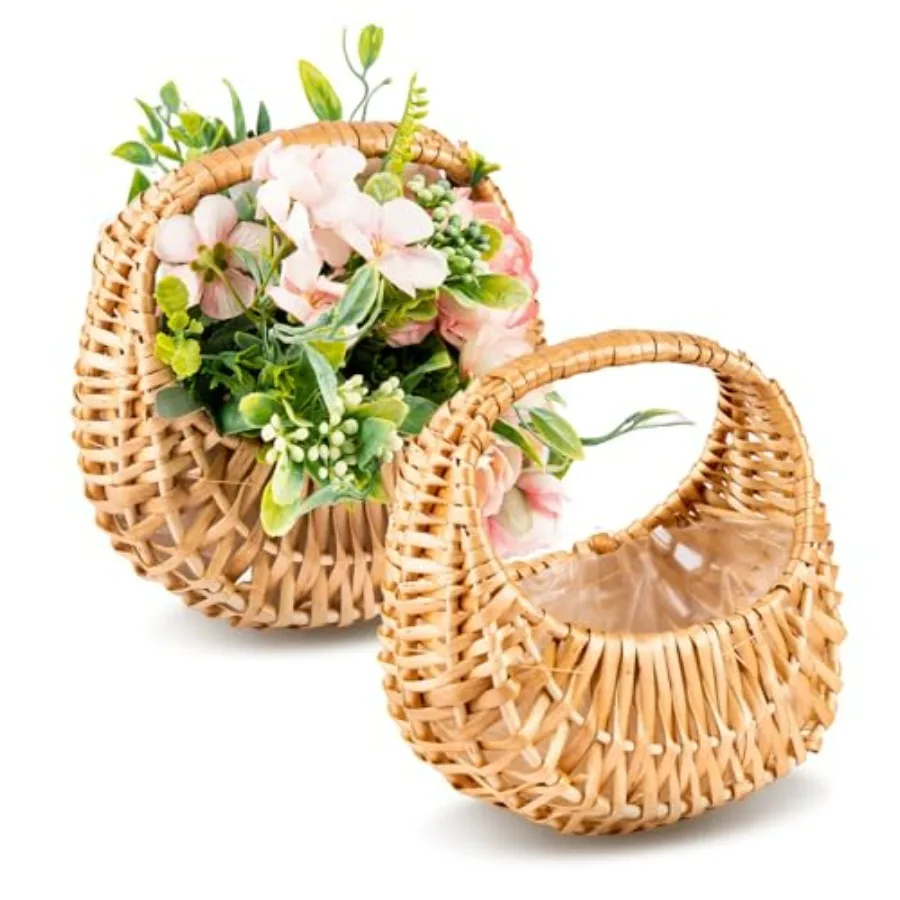 Flower Girl Basket Set of 2 Small Half Moon Flower Girl Baskets Rustic Handwoven Wicker Wedding Petal with Clean Natural Minima
Flower Girl Basket Set of 2 Small Half Moon Flower Girl Baskets Rustic Handwoven Wicker Wedding Petal with Clean Natural Minima