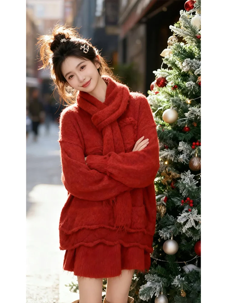 Модный простой женский комплект из трех предметов: топ, юбка и шарф для осени и зимы, повседневный, дышащий, с высокой талией, круглый вырез
Модный простой женский комплект из трех предметов: топ, юбка и шарф для осени и зимы, повседневный, дышащий, с высокой талией, круглый вырез