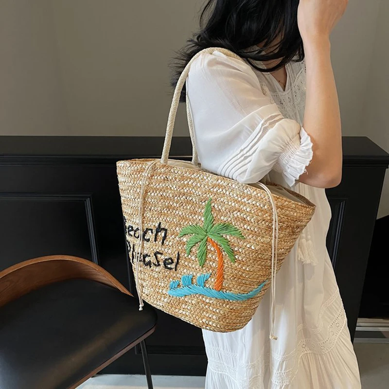 2026 New Woven Women's Bag Handmade Grass Woven Handbag Fashion Embroidery Versatile Shoulder Bag Beach Bag
2026 New Woven Women's Bag Handmade Grass Woven Handbag Fashion Embroidery Versatile Shoulder Bag Beach Bag