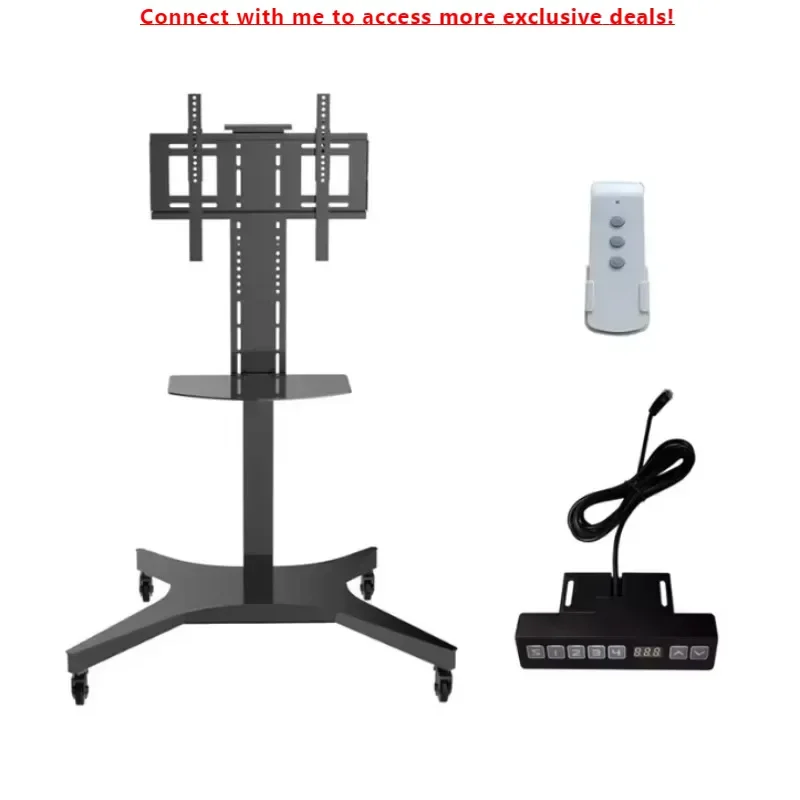 Adjustable Mobile TV Stand Remote-Controlled Monitor Floor Trolley With Swivel Feature TV Cart Stand With Motorized Style 
Adjustable Mobile TV Stand Remote-Controlled Monitor Floor Trolley With Swivel Feature TV Cart Stand With Motorized Style