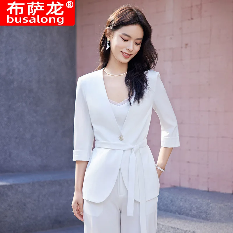 Suit Slim-Fit Mid-Sleeve SuitOLStyle Women's Office Clerk Work Clothes Spring and Summer Korean Fashion Business Wear
Suit Slim-Fit Mid-Sleeve SuitOLStyle Women's Office Clerk Work Clothes Spring and Summer Korean Fashion Business Wear