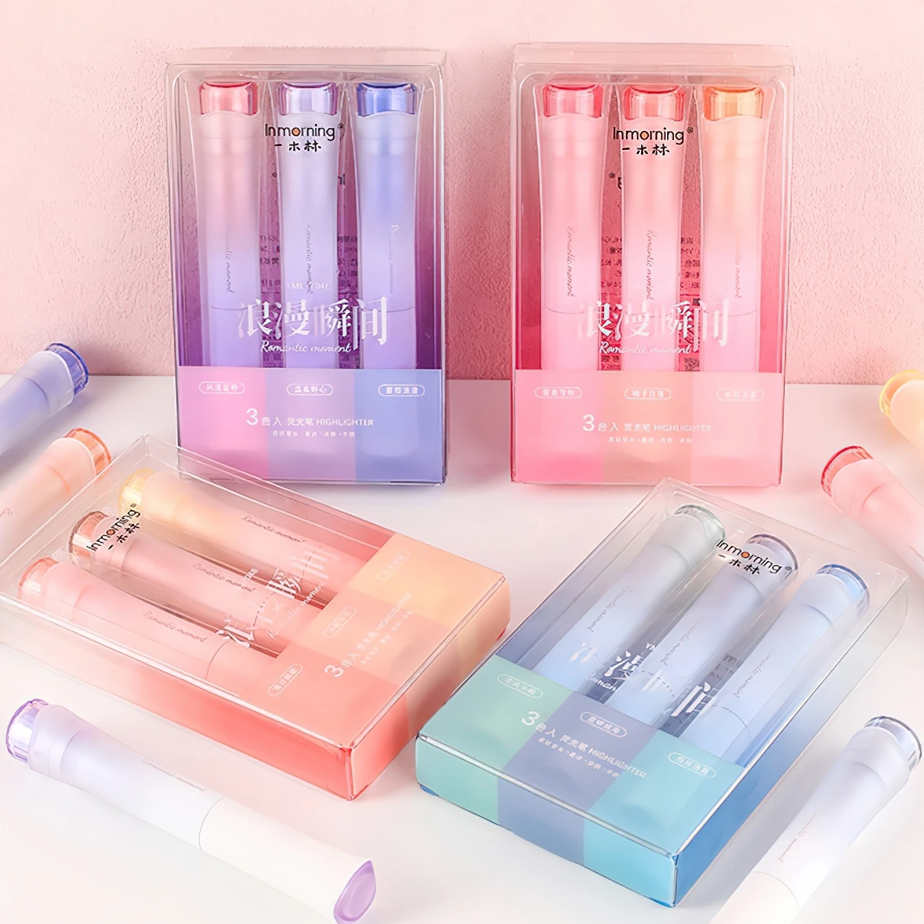 3pcs Romantic Moment Color Highlighter Pens Set Petite Waist Brush Tip Art Marker Liner for Drawing Painting School F7645
3pcs Romantic Moment Color Highlighter Pens Set Petite Waist Brush Tip Art Marker Liner for Drawing Painting School F7645