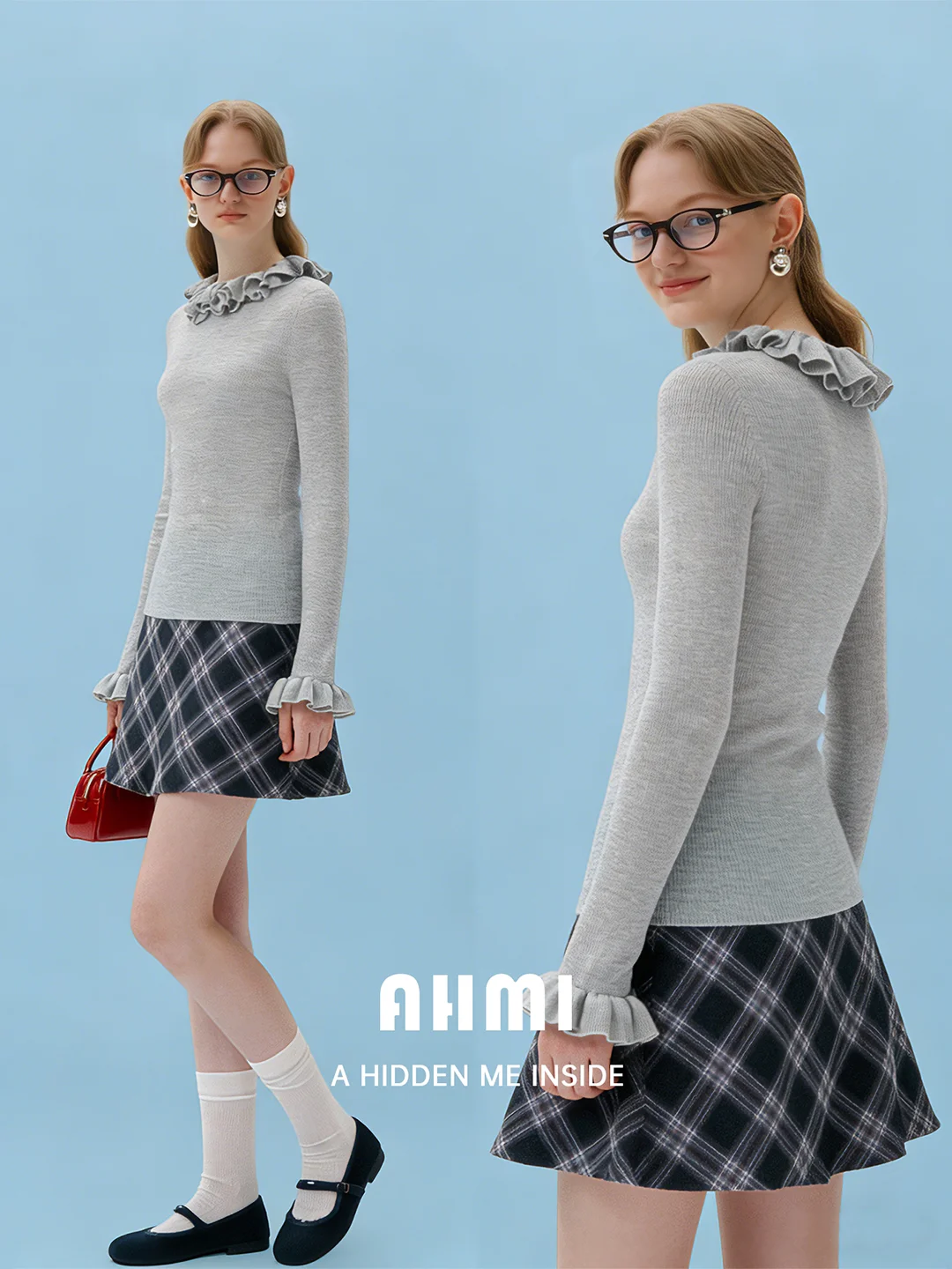 AHMI ey Wool Knitted Top Slim Fit Base Layer T-irt Spring Autumn Girl's Ruffle Hemline Faionable Breathable Soft
AHMI ey Wool Knitted Top Slim Fit Base Layer T-irt Spring Autumn Girl's Ruffle Hemline Faionable Breathable Soft