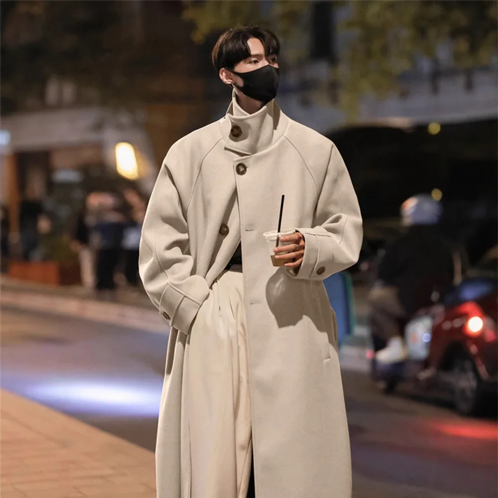 Korean Style Knee-Length Woolen Coat Men's Winter Mid-Length British Style Thickened Warm Windbreaker Collar Casual Wear
Korean Style Knee-Length Woolen Coat Men's Winter Mid-Length British Style Thickened Warm Windbreaker Collar Casual Wear