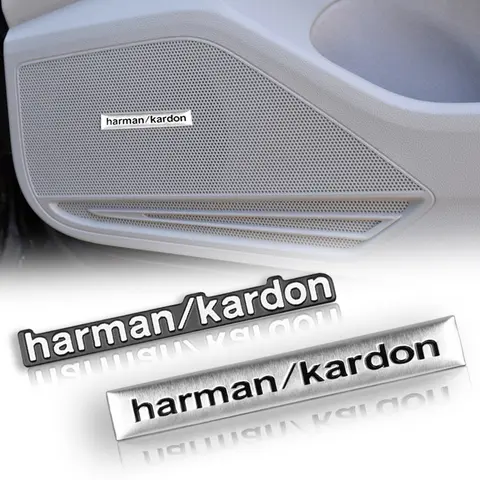 Harman Kardon BOSE Badge aluminum 3D car audio stickers For bmw Dacia Alfa Romeo Lada Skoda Hyundai Infiniti Volvo Audi Jaguar